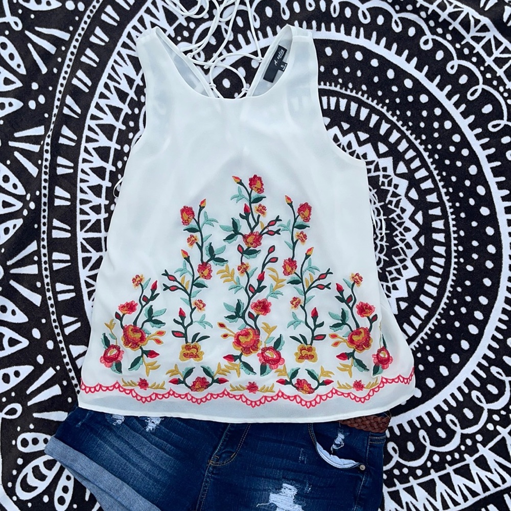Summer boho tank top